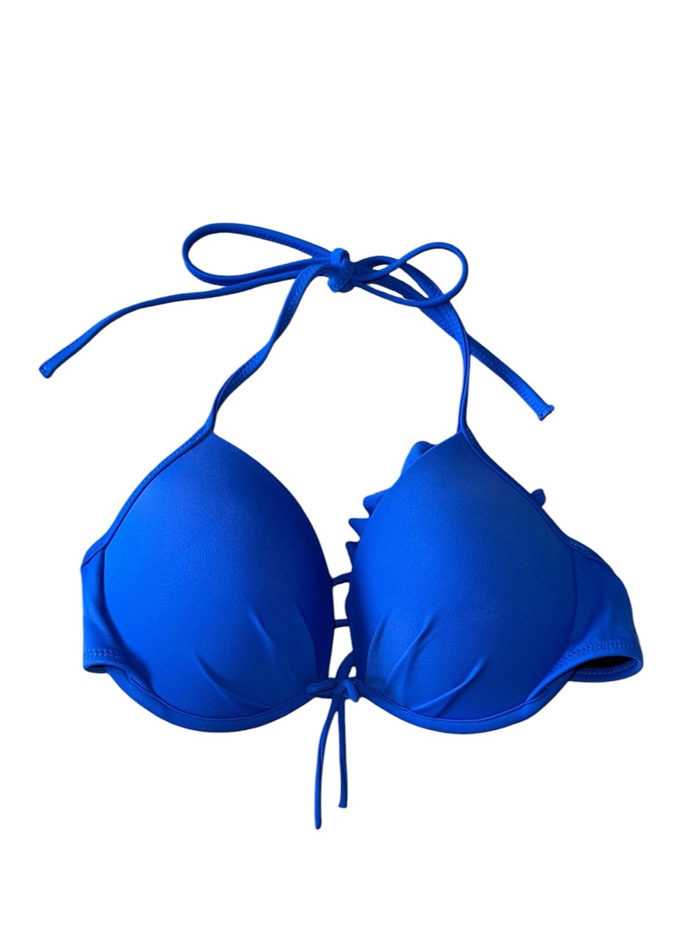 Victoria’s Secret Blue Halter Push-Up Women's Swim Top Size: 34B